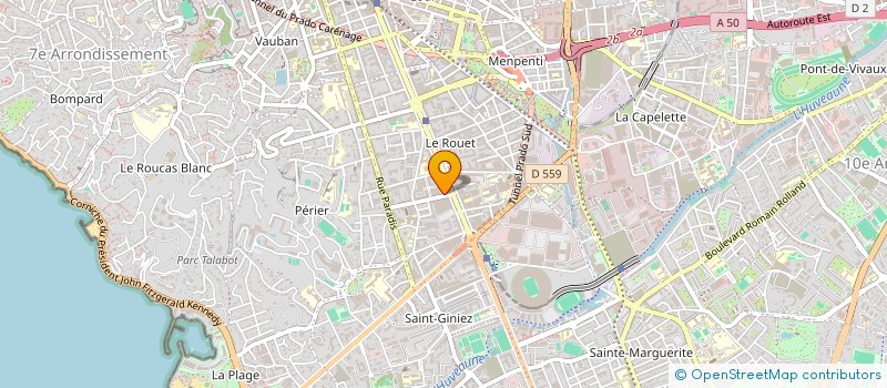 localisation de l'entreprise FINANCIERE PRADO MERMOZ  MARSEILLE