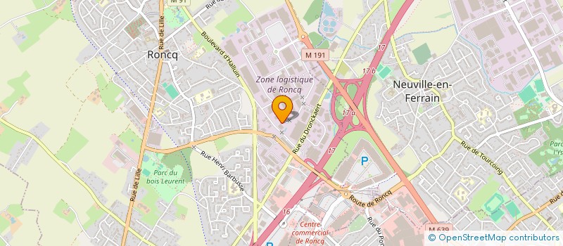 localisation de l'entreprise FINANCIERE PREZ  RONCQ