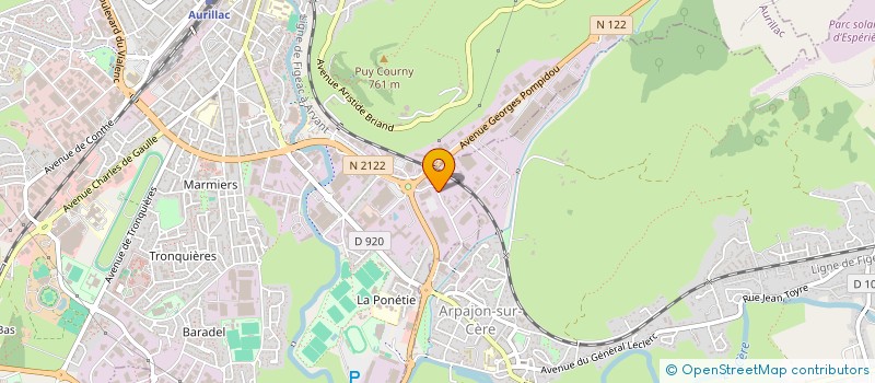 localisation de l'entreprise FINANCIERE R.A.F. à AURILLAC