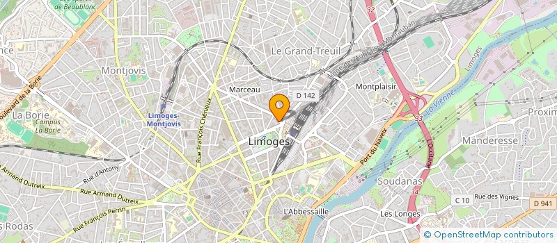 localisation de l'entreprise FINANCIERE R.M.F. HOLDING à LIMOGES