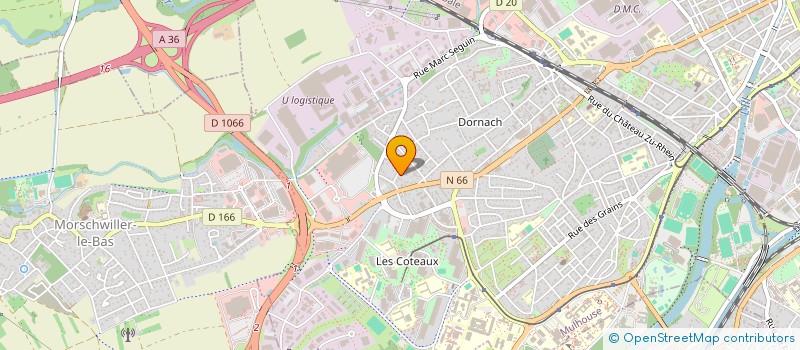 localisation de l'entreprise FINANCIERE R.V à MULHOUSE