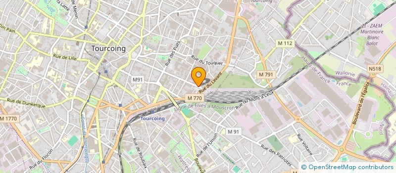 localisation de l'entreprise FINANCIERE S.L.  TOURCOING