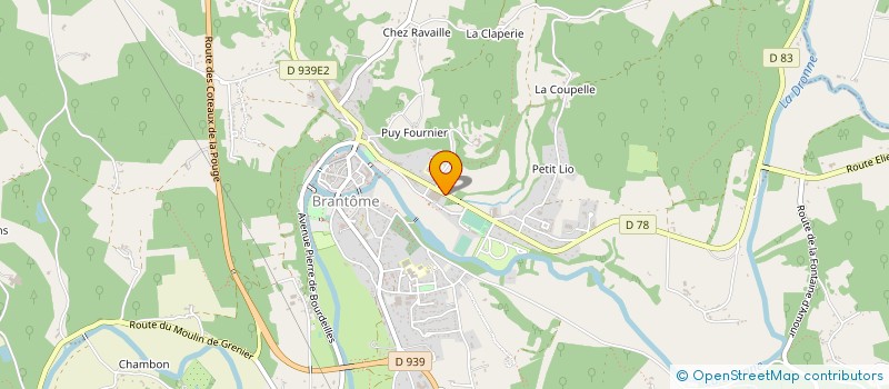 localisation de l'entreprise FINANCIERE SAINT CLAIR à BRANTOME EN PERIGORD