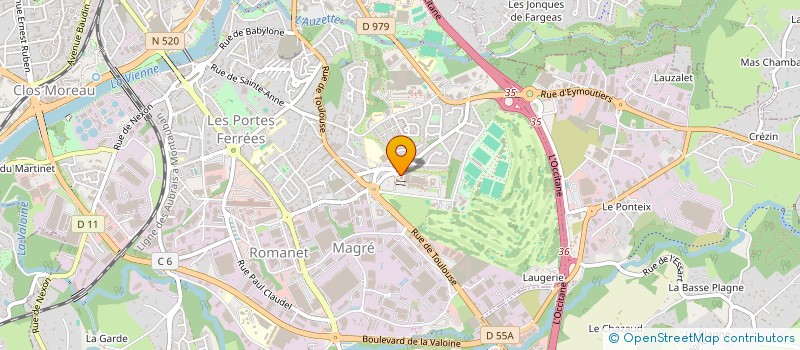 localisation de l'entreprise FINANCIERE SAM à LIMOGES