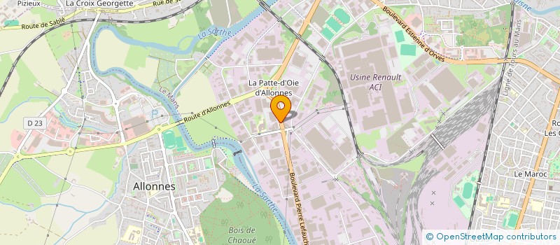 localisation de l'entreprise FINANCIERE SARTHOISE  LE MANS