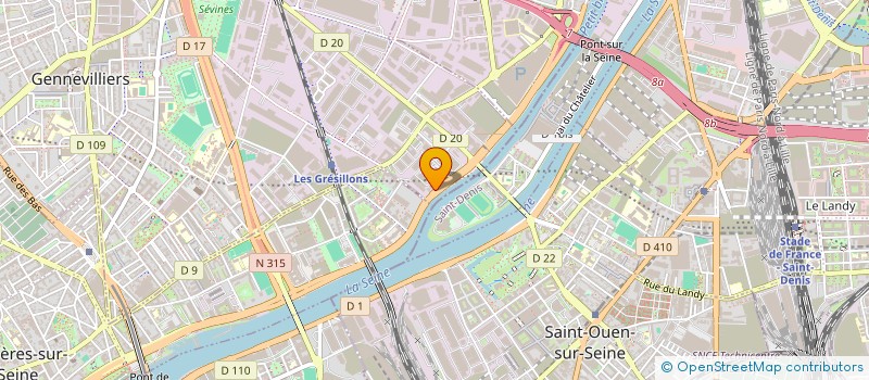 localisation de l'entreprise FINANCIERE SBC à GENNEVILLIERS