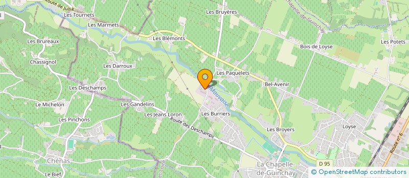 localisation de l'entreprise FINANCIERE SCOB à LA CHAPELLE-DE-GUINCHAY