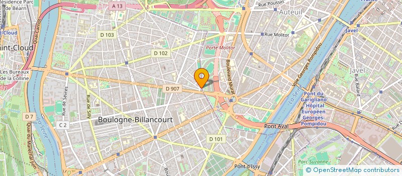 localisation de l'entreprise FINANCIERE SEQUOIA  BOULOGNE-BILLANCOURT