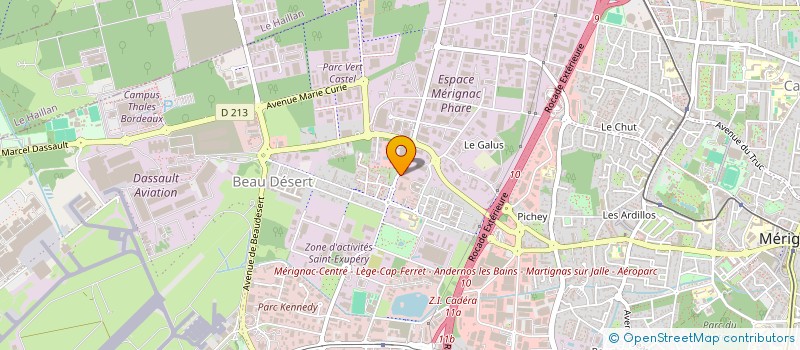 localisation de l'entreprise FINANCIERE SH SERVICES  MERIGNAC