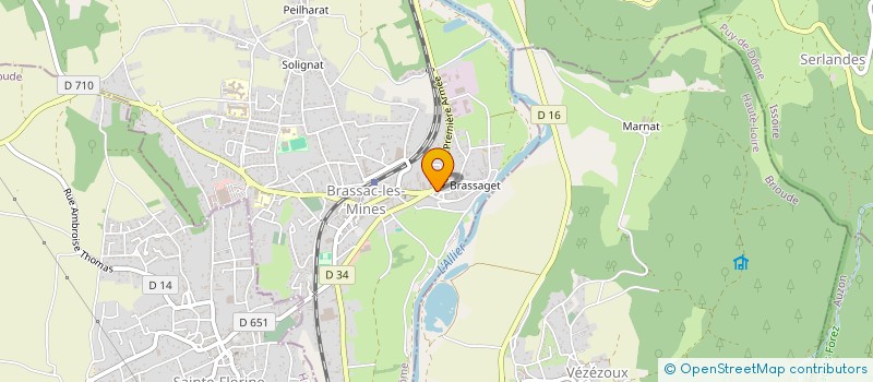 localisation de l'entreprise FINANCIERE SMF  FRUGERES-LES-MINES