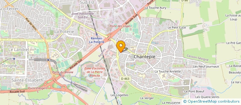 localisation de l'entreprise FINANCIERE SPAO  CHANTEPIE