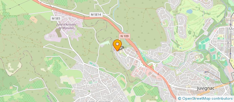 localisation de l'entreprise FINANCIERE SSNT  JUVIGNAC