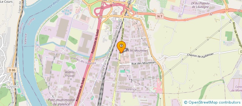 localisation de l'entreprise FINANCIERE TG à VALENCE