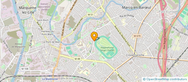 localisation de l'entreprise FINANCIERE THOREZ à MARCQ-EN-BARŒUL