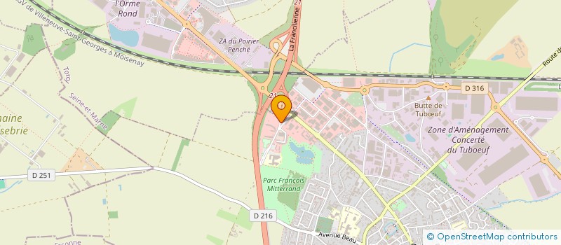 localisation de l'entreprise FINANCIERE URBA à BRIE-COMTE-ROBERT