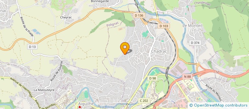 localisation de l'entreprise FINANCIERE VIALET  CHADRAC