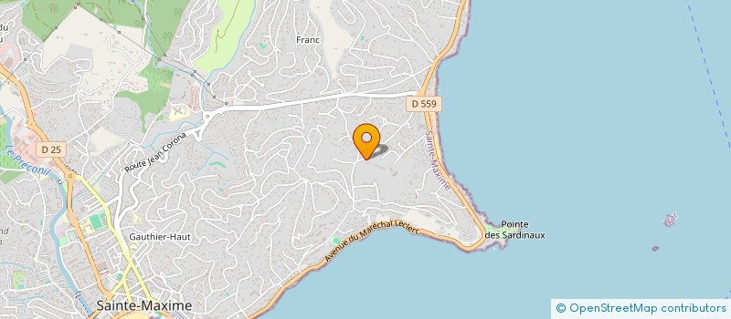 localisation de l'entreprise FINANCYDE à SAINTE-MAXIME
