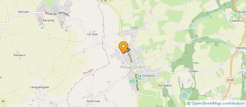 localisation de l'entreprise FINANG  PLOUGOURVEST