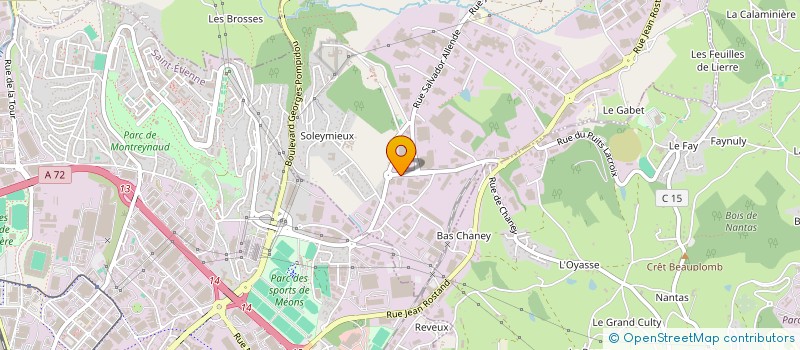 localisation de l'entreprise FINATECC  SAINT-ETIENNE