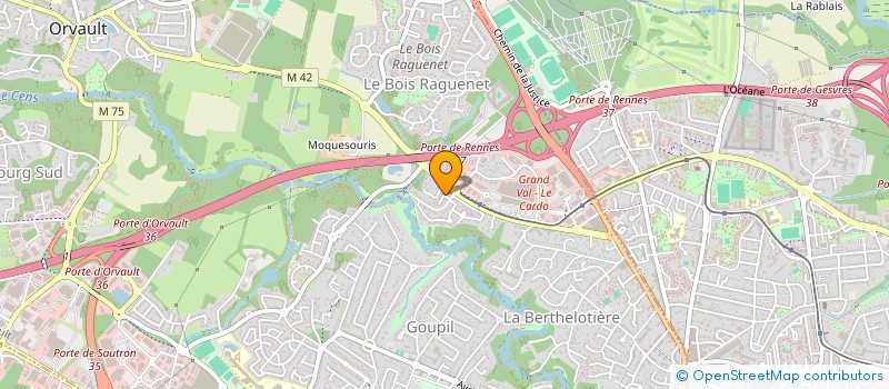 localisation de l'entreprise FINDEL à ORVAULT