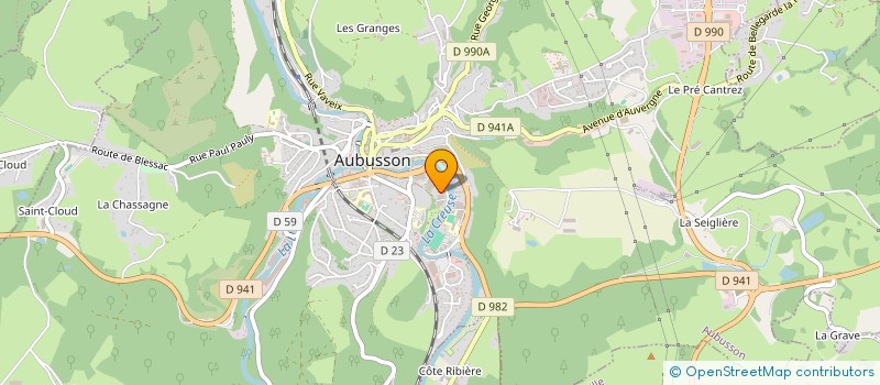 localisation de l'entreprise FINE LAME AUBUSSONNAISE à AUBUSSON