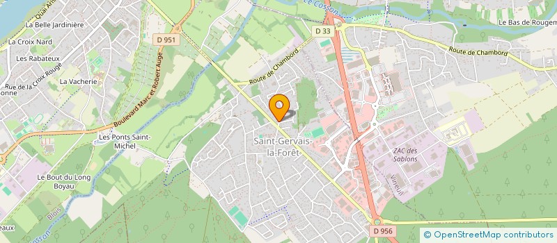 localisation de l'entreprise FINESS  SAINT-GERVAIS-LA-FORET