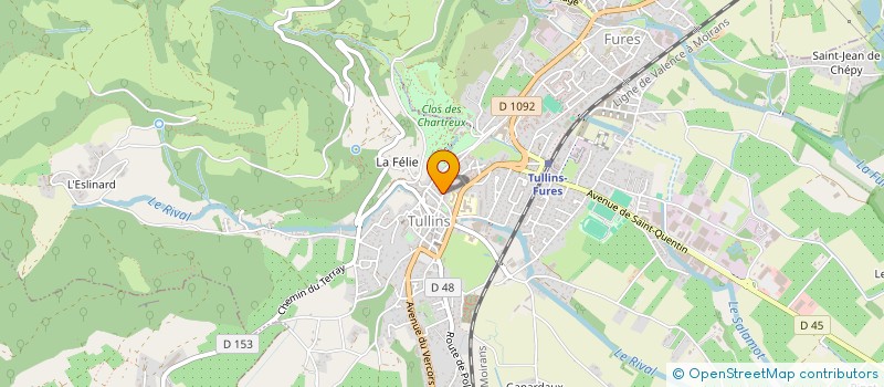 localisation de l'entreprise FINET REGINE  TULLINS