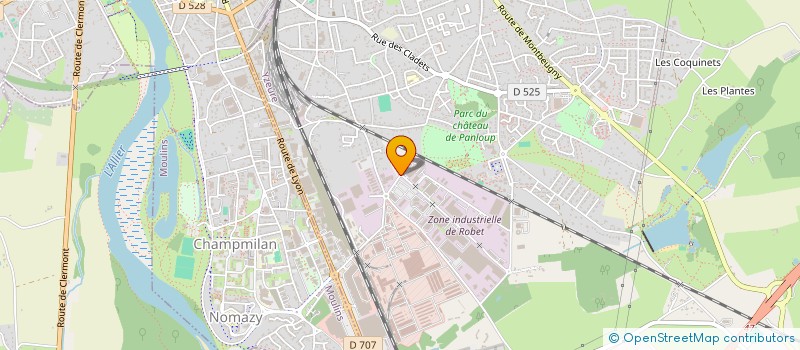 localisation de l'entreprise FINEXTRANS à YZEURE