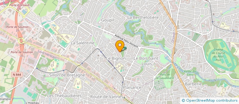 localisation de l'entreprise FINI TOP à ORVAULT