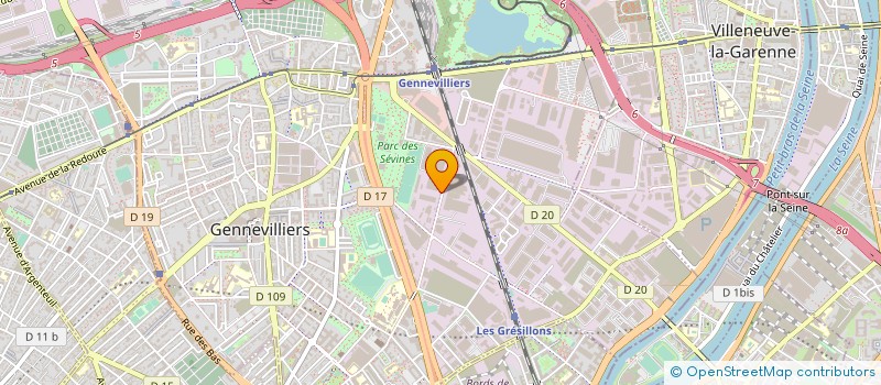 localisation de l'entreprise FININFO à GENNEVILLIERS