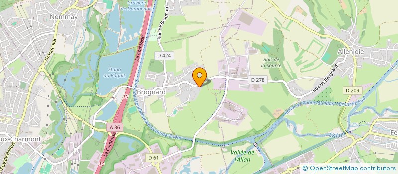 localisation de l'entreprise FINISHING CONCEPT à BROGNARD