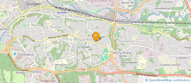 localisation de l'entreprise FINISTERE ENERGIE à QUIMPER