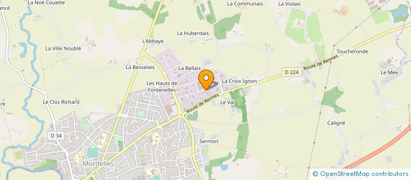 localisation de l'entreprise FINISTERE MAREE  MORDELLES