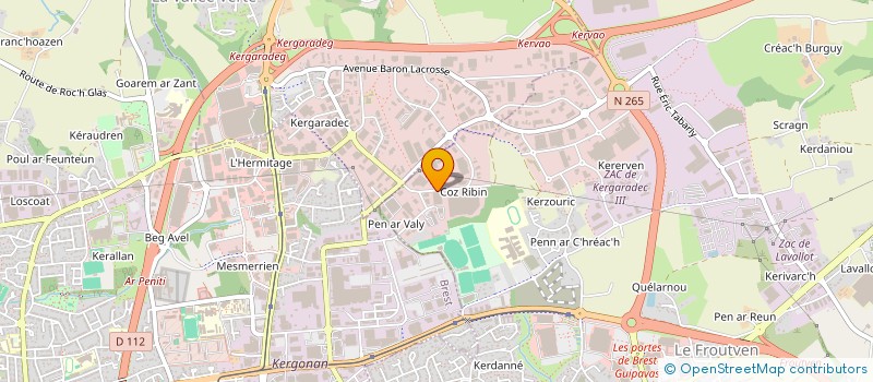 localisation de l'entreprise FINISTERE TOITURE MAINTENANCE à GUIPAVAS