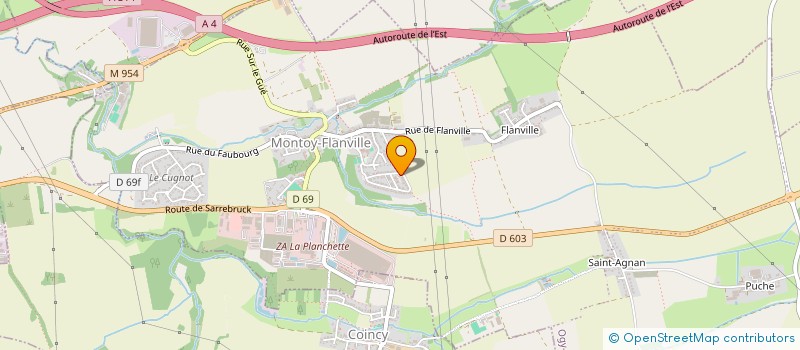 localisation de l'entreprise FINITIONS DU SOL AU PLAFOND  OGY-MONTOY-FLANVILLE