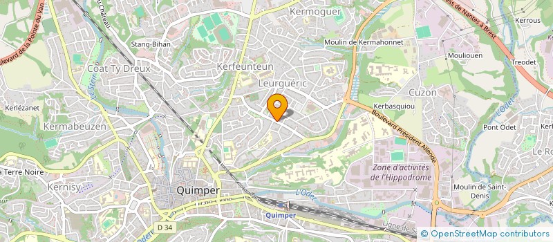 localisation de l'entreprise FINOB à QUIMPER