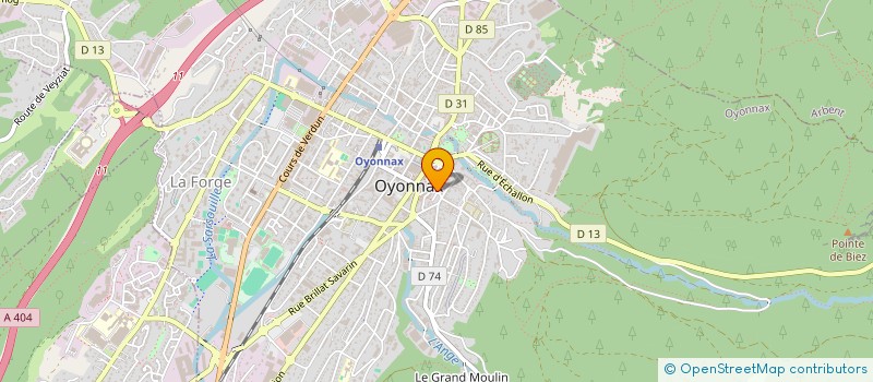 localisation de l'entreprise FINORY à OYONNAX