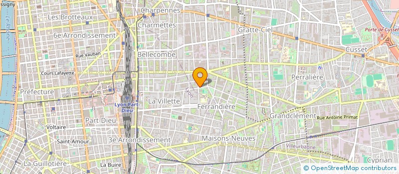 localisation de l'entreprise FINYX CONSEIL à VILLEURBANNE
