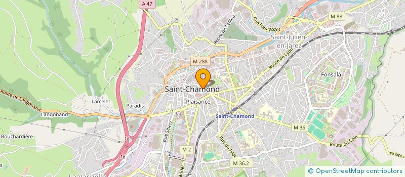 localisation de l'entreprise FIOSANS à SAINT-CHAMOND