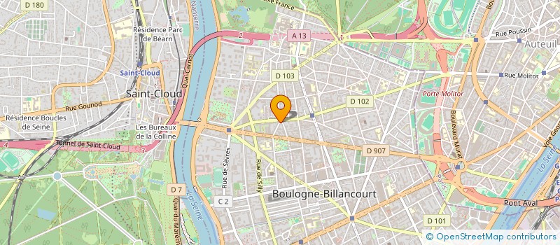 localisation de l'entreprise FIRE QUARTZ à BOULOGNE-BILLANCOURT