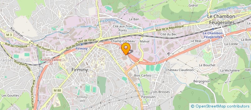 localisation de l'entreprise FIRM LITERIE à FIRMINY