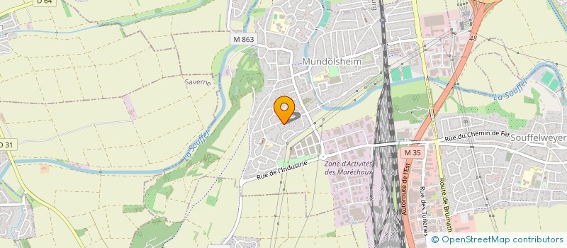 localisation de l'entreprise FIRMERY CHAUFFAGE & SANITAIRE  MUNDOLSHEIM