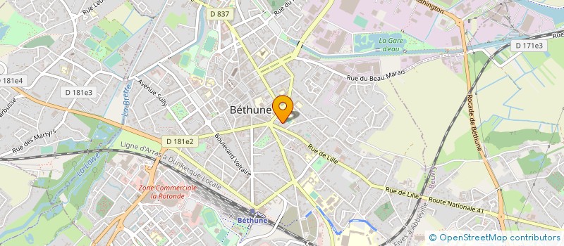 localisation de l'entreprise FIRST AUTOMOBILE à BETHUNE