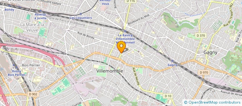 localisation de l'entreprise FIRST LOUNGE à VILLEMOMBLE