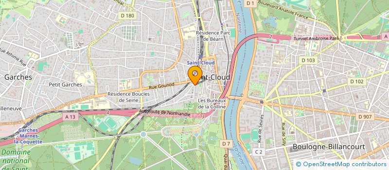 localisation de l'entreprise FIRST STEP à SAINT-CLOUD