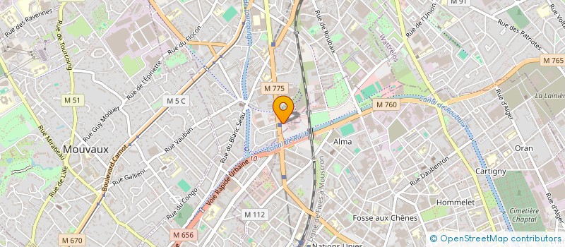 localisation de l'entreprise FITCOM à TOURCOING