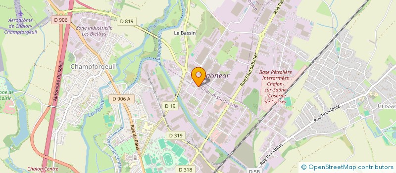 localisation de l'entreprise FITECH (FOURNITURES INDUSTRIELLES TECHNIQUES) à CHALON-SUR-SAONE