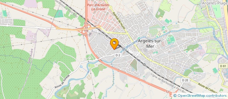 localisation de l'entreprise FITNESS ARGELES CLUB  ARGELES-SUR-MER