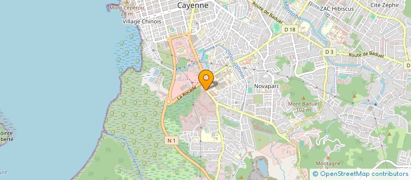 localisation de l'entreprise FITNESS BOUTIQUE GUYANE à CAYENNE
