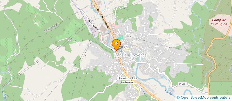 localisation de l'entreprise FITNESS CLUB DRAGUIGNAN à TRANS-EN-PROVENCE